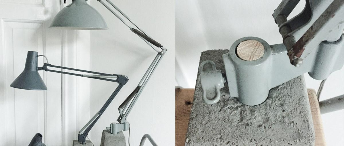 Siden Serrated bud DIY lampe | GUIDE: Lav en betonfod til din lampe - se hvordan her